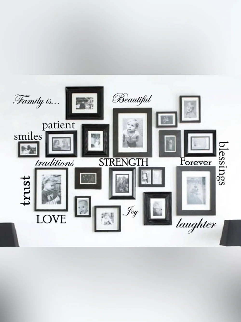 Inspirational Family Word Wall Decal - Black